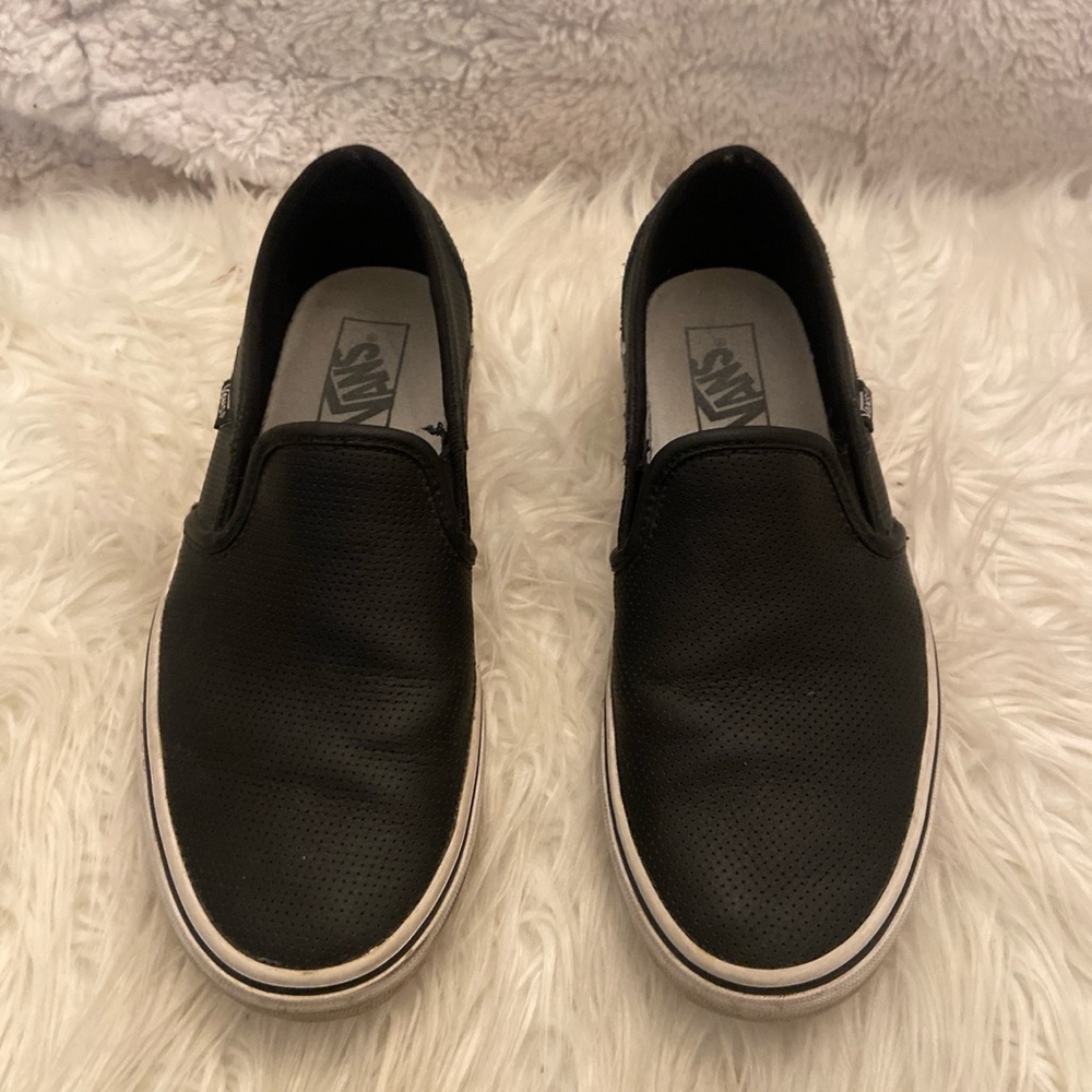 Leather slip on Vans